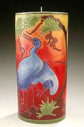 Crane Christmas Candle candles